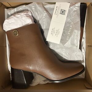 Coach Brown Ankle Booties